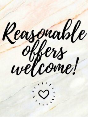 Marbled "Reasonable Offers Welcome" Wall Art Print - White